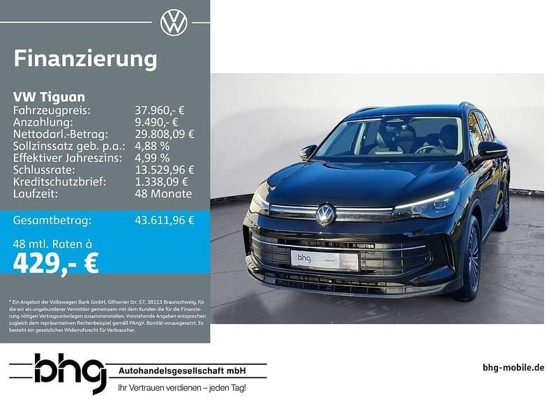Schwarz Gebraucht 2025 VW Tiguan Life SUV | 37.960 € (Fairer Preis) - Bild 1/4