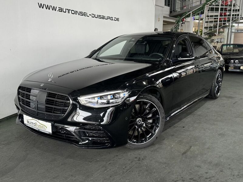 Obsidianschwarz lack Gebraucht 2022 Mercedes S400 AMG line Limousine | 92.850 € (Fairer Preis) - Bild 1/4
