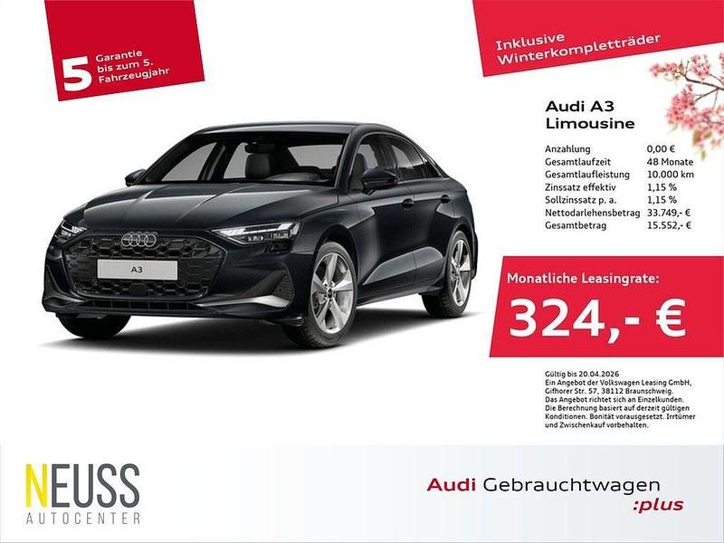 Gebraucht Audi A3 Advanced 150 PS (110 kW) 2025 Manhattangrau metallic Limousine
