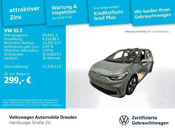 Gebraucht VW ID.3 Pro 150 kW (204 PS) 2024 Grau Kleinwagen