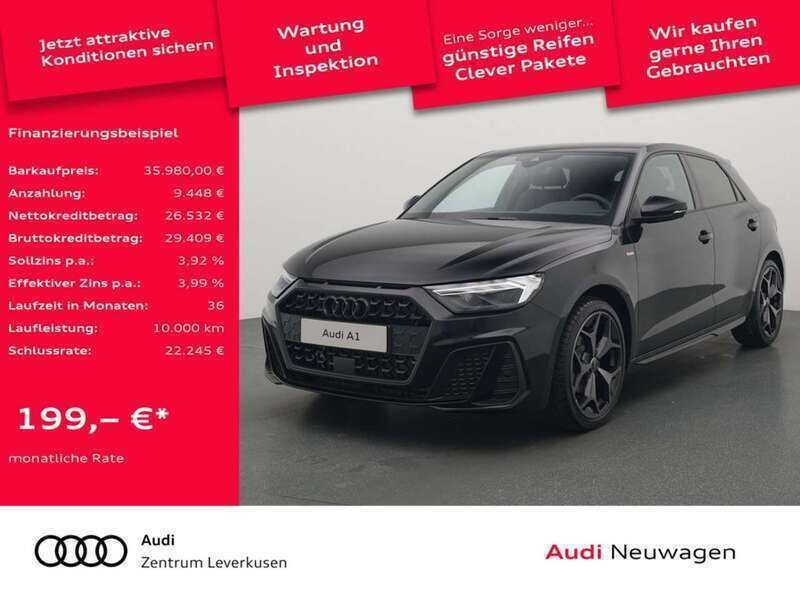 Mythosschwarz Neu 2025 Audi A1 Sportback S-Line Kleinwagen | 35.980 € (Fairer Preis) - Bild 1/4