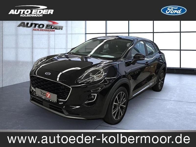 Obsidianschwarz (metallic) Gebraucht 2021 Ford Puma Titanium SUV | 17.880 € (Guter Preis) - Bild 1/4