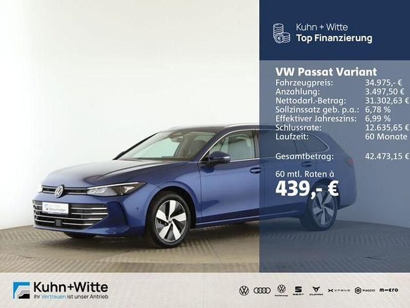 Reef blue metallic Gebraucht 2024 VW Passat Business Kombi | 34.975 € (Guter Preis) - Bild 1/3