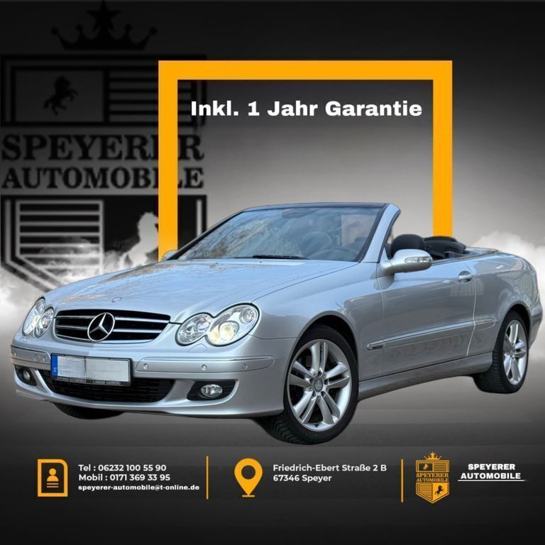 Silber Gebraucht 2009 Mercedes CLK200 Cabrio | 17.480 € - Bild 1/4