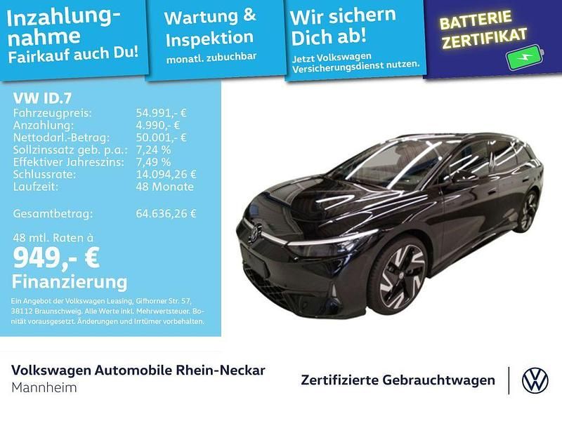 Grenadillschwarz metallic Gebraucht 2025 VW ID.7 GTX Limousine | 54.991 € - Bild 1/3