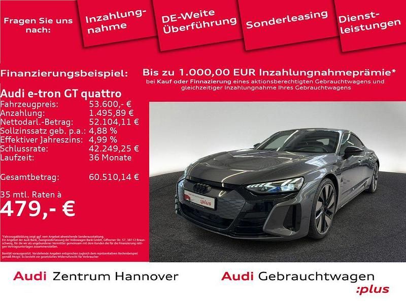 Daytonagrau perleffekt Gebraucht 2022 Audi e-tron GT quattro Ambiente Limousine | 52.450 € (Superpreis) - Bild 1/4