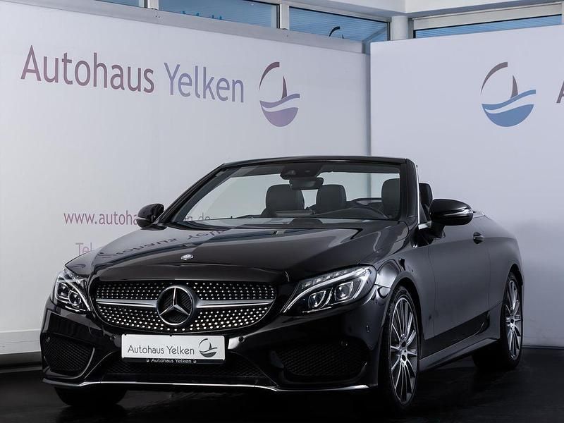 Schwarz Gebraucht 2017 Mercedes C220 AMG line Cabrio | 27.490 € (Fairer Preis) - Bild 1/4