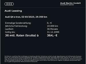 Gebraucht Audi Q4 e-tron 125 kW (170 PS) 2023 Grau (kieselgrau) SUV