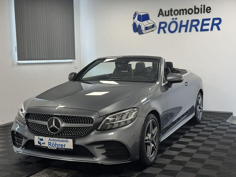 Grau 992 (selenitgrau metalliclack) (metallic) Gebraucht 2020 Mercedes C180 AMG line Cabrio | 35.800 € (Guter Preis) - Bild 1/4