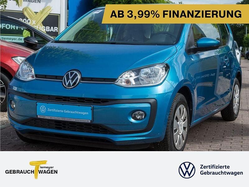 Blau Gebraucht 2021 VW up! move up! Kleinwagen | 9.910 € (Fairer Preis) - Bild 1/4