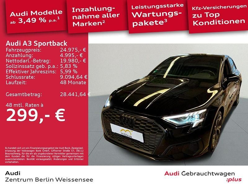 Gebraucht Audi A3 S-Line 204 PS (150 kW) 2022 Schwarz Limousine