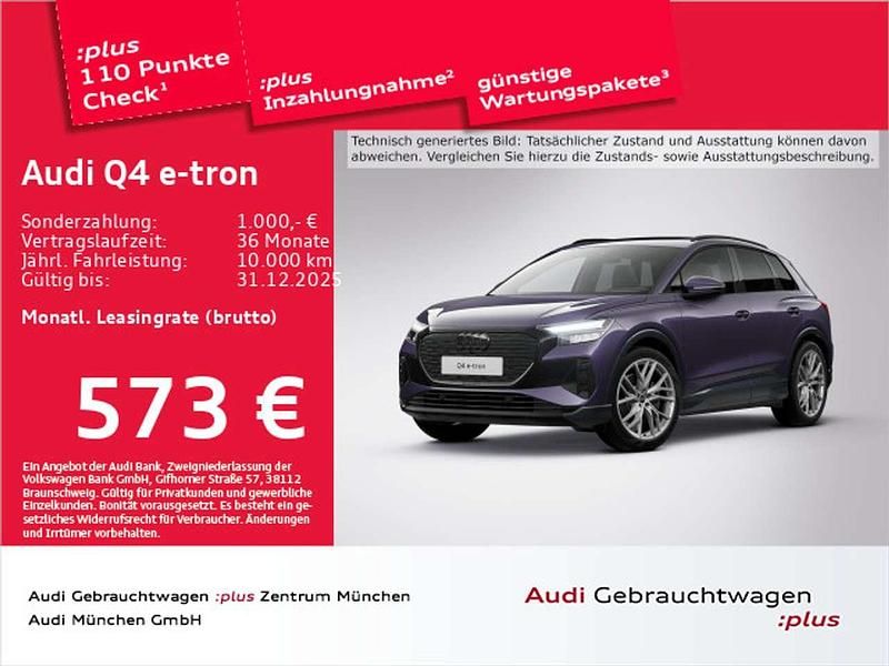 Auroraviolett metallic Gebraucht 2025 Audi Q4 e-tron S-Line SUV | 54.979 € (Fairer Preis) - Bild 1/2