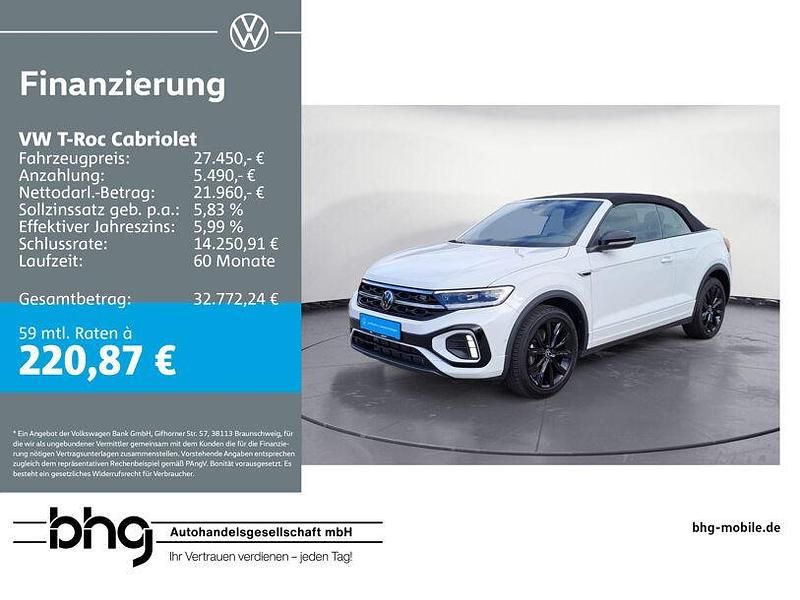 Schwarz Gebraucht 2023 VW T-Roc R-line SUV | 27.450 € (Fairer Preis) - Bild 1/4