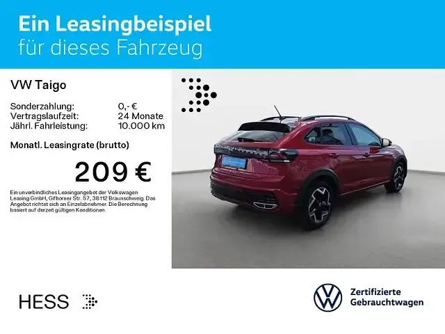 Gebraucht VW Taigo R-line 150 PS (110 kW) 2025 Kings red (metallic) SUV