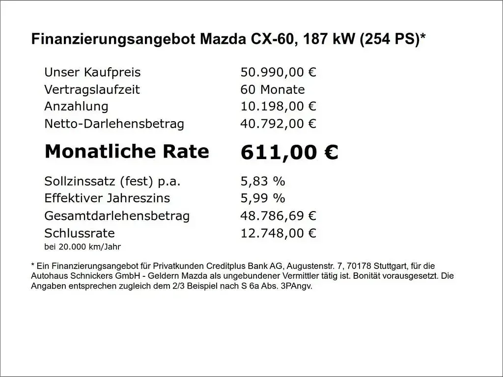 Neu Mazda CX-60 Homura-Line 254 PS (186 kW) 2025 Rot SUV