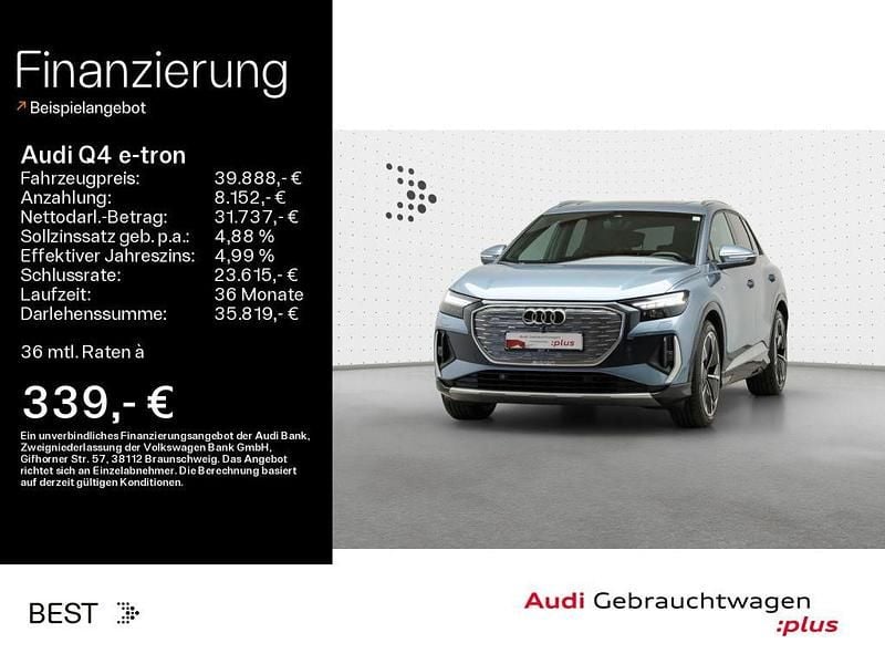 Geysirblau metallic (metallic) Gebraucht 2022 Audi e-tron SUV | 38.888 € (Teuer) - Bild 1/4