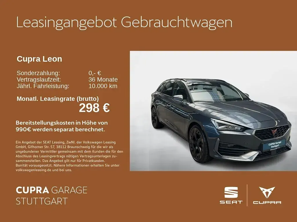 Gebraucht Cupra Leon VZ 245 PS (180 kW) 2022 Magnetic grau metallic Kombi