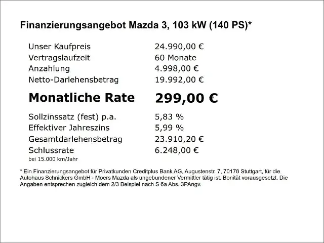Gebraucht Mazda 3 Homura-Line 140 PS (102 kW) 2024 Silber Limousine