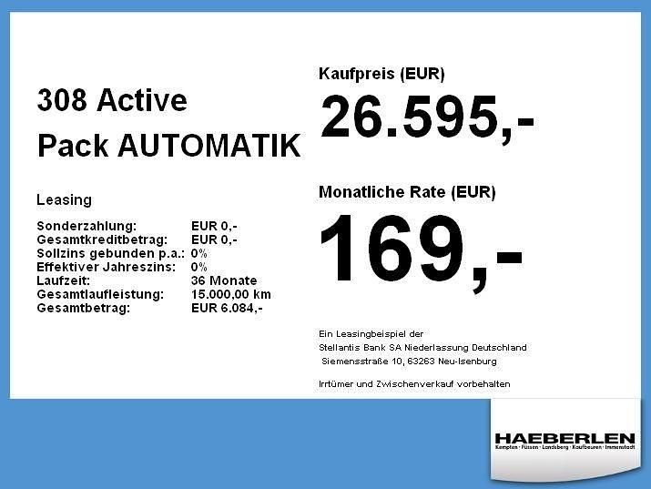 Silber Neu 2024 Peugeot 308 Active Limousine | 25.595 € (Etwas zu teuer) - Bild 1/1