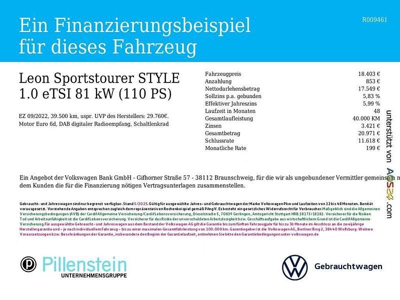 Gebraucht Seat Leon Style 110 PS (80 kW) 2022 Rot Kombi