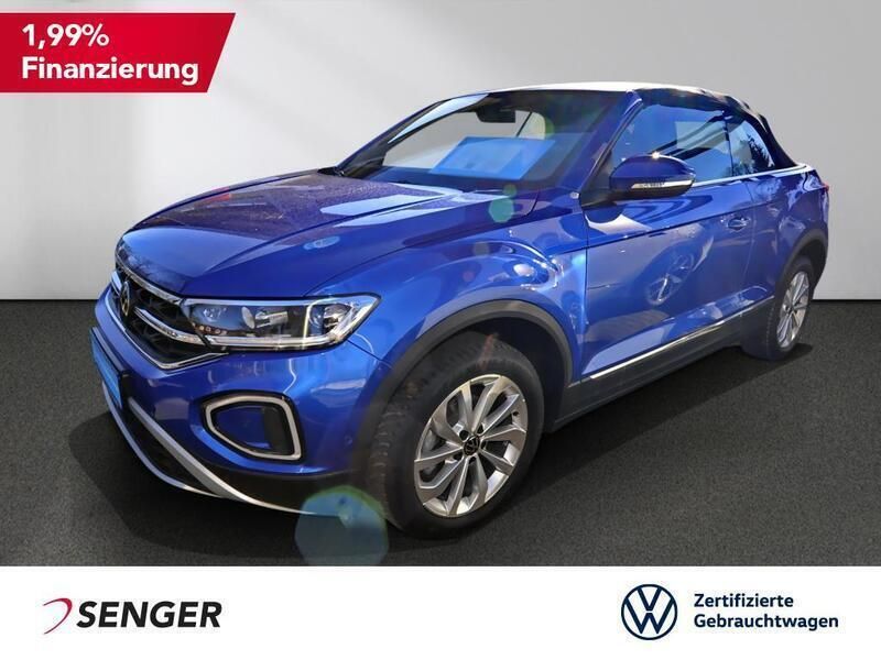 Blau Gebraucht 2023 VW T-Roc Cabriolet Style Cabrio | 25.980 € (Fairer Preis) - Bild 1/4