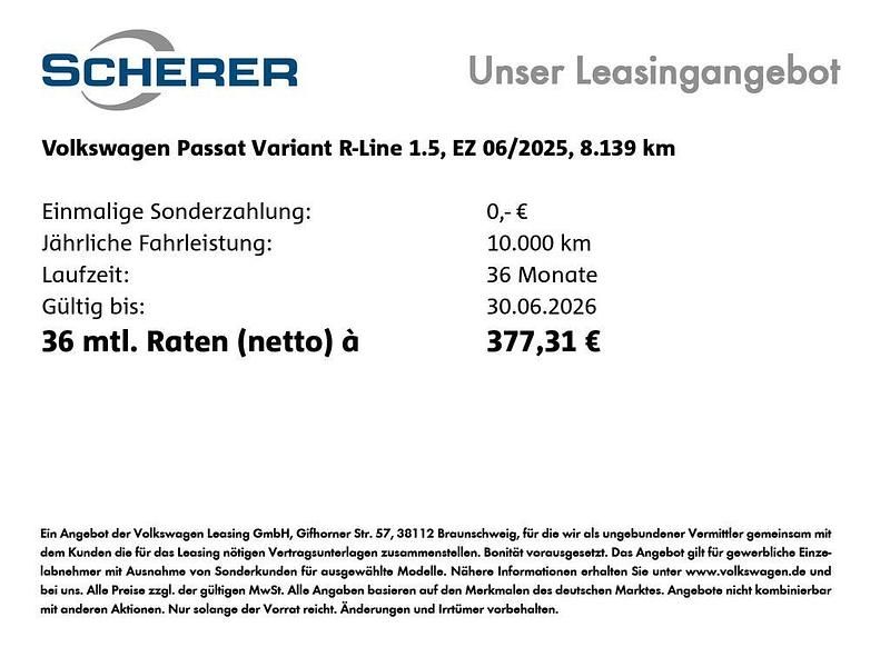 Gebraucht VW Passat R-line 272 PS (200 kW) 2025 Reef blue metallic (metallic) Kombi