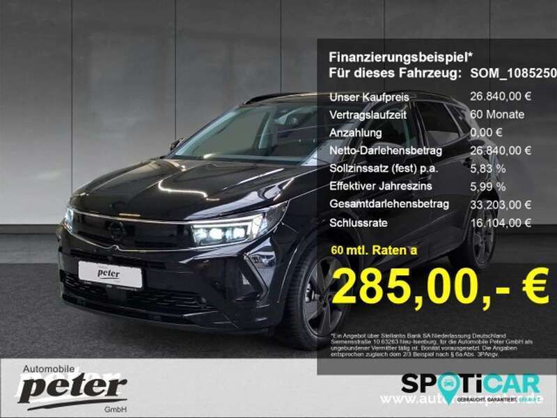Lackierung schwarz perla nera/ Gebraucht 2024 Opel Grandland X GS Line SUV | 26.840 € (Fairer Preis) - Bild 1/4