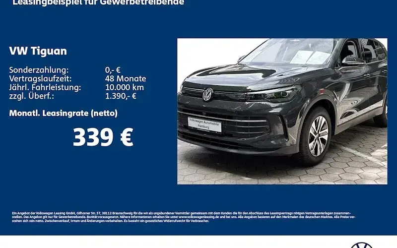 Neu VW Tiguan Life 150 PS (110 kW) 2026 Grau SUV