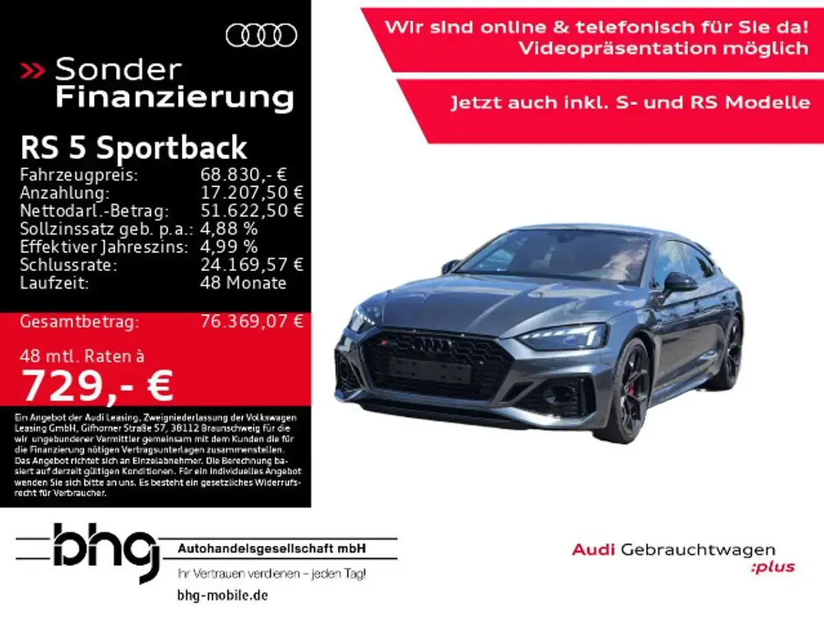 Gebraucht Audi RS5 Competition 450 PS (330 kW) 2023 Daytonagrau perleffekt Coupé