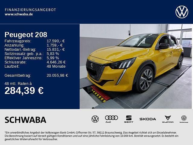Gelb Gebraucht 2021 Peugeot 208 GT Kleinwagen | 17.590 € (Fairer Preis) - Bild 1/4