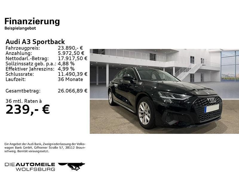 Gebraucht Audi A3 Ambiente 150 PS (110 kW) 2023 Brillantschwarz Limousine