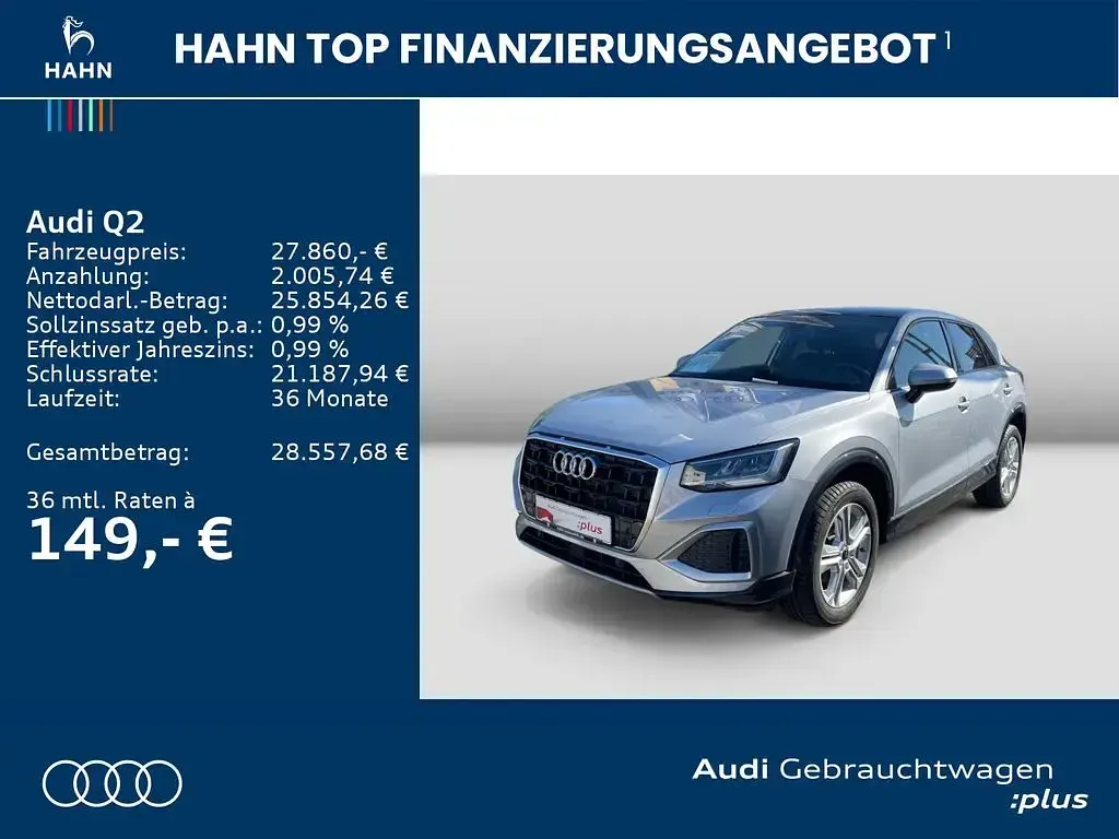 Gebraucht Audi Q2 Advanced Plus 116 PS (85 kW) 2025 Florettsilber metallic SUV