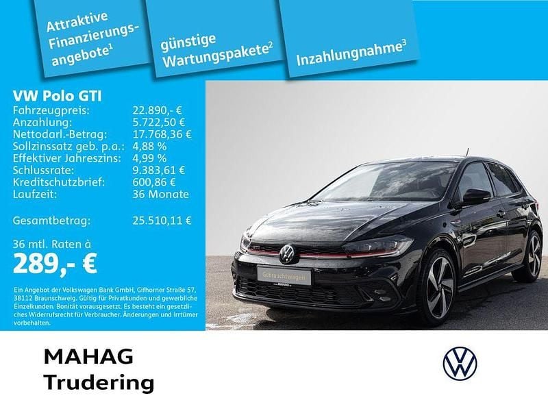 Schwarz Gebraucht 2022 VW Polo GTI Limousine | 22.890 € (Guter Preis) - Bild 1/2