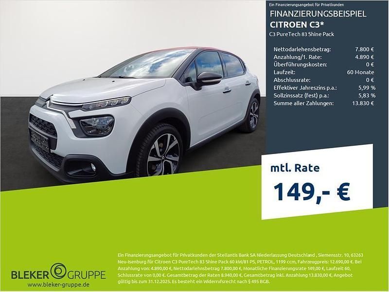 Weiß Gebraucht 2023 Citroën C3 PureTech Kleinwagen | 11.980 € (Guter Preis) - Bild 1/3