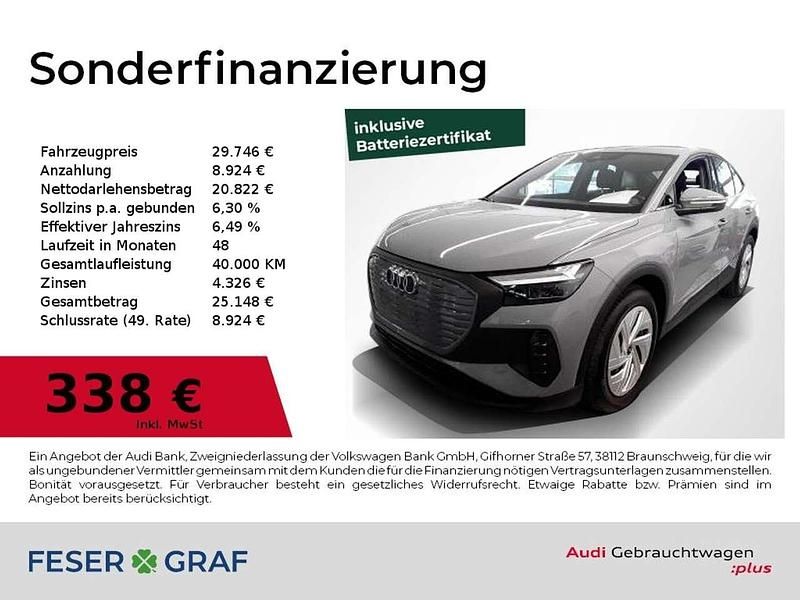 Kieselgrau Gebraucht 2023 Audi Q4 Sportback e-tron SUV | 25.848 € (Superpreis) - Bild 1/2