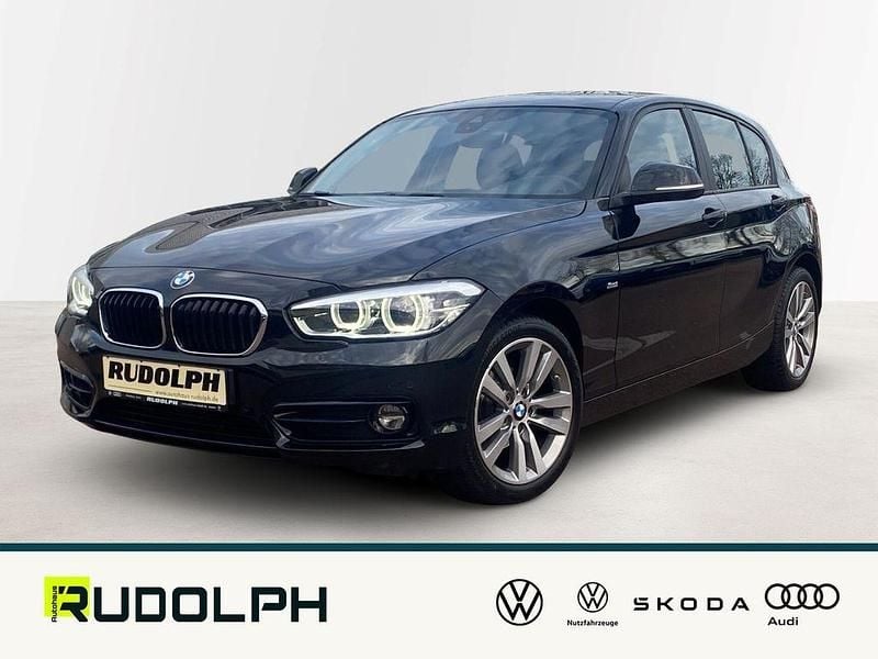 Schwarz Gebraucht 2018 BMW 118 Sport Line Kleinwagen | 14.930 € (Guter Preis) - Bild 1/4