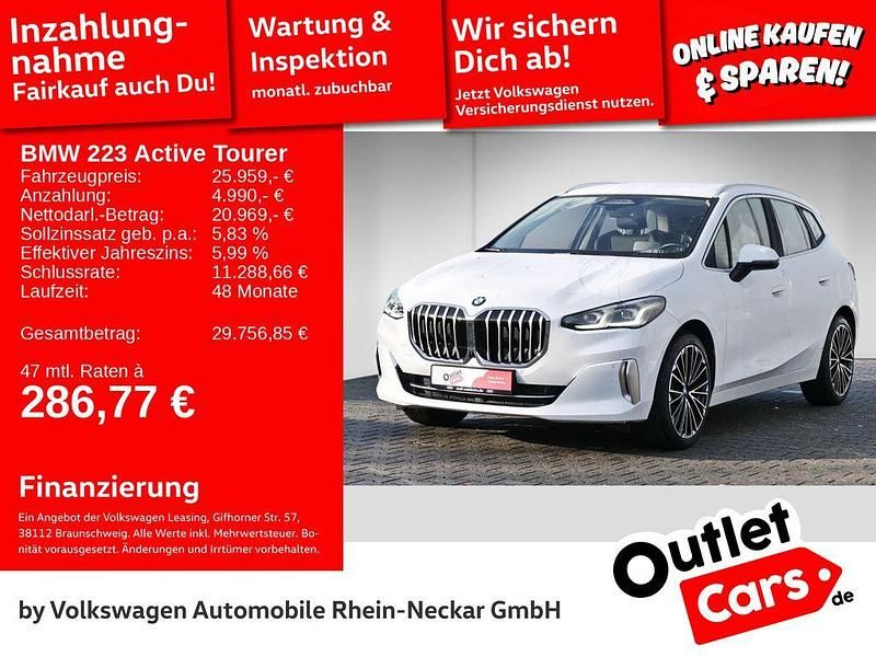 Gebraucht BMW 223 Active Tourer Luxury Line 218 PS (160 kW) 2022 Weiß Van / Kleinbus