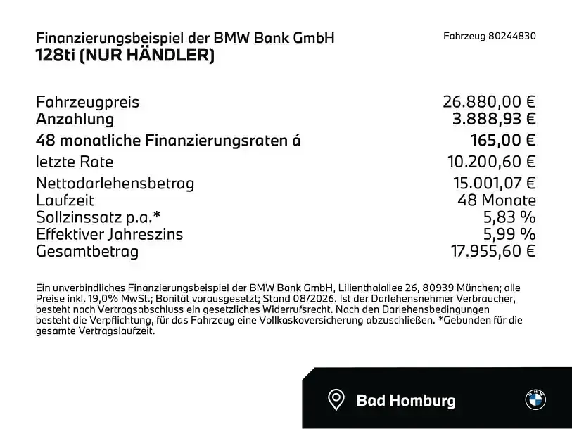 Gebraucht BMW 128 ti Performance 265 PS (194 kW) 2021 Grau Kleinwagen