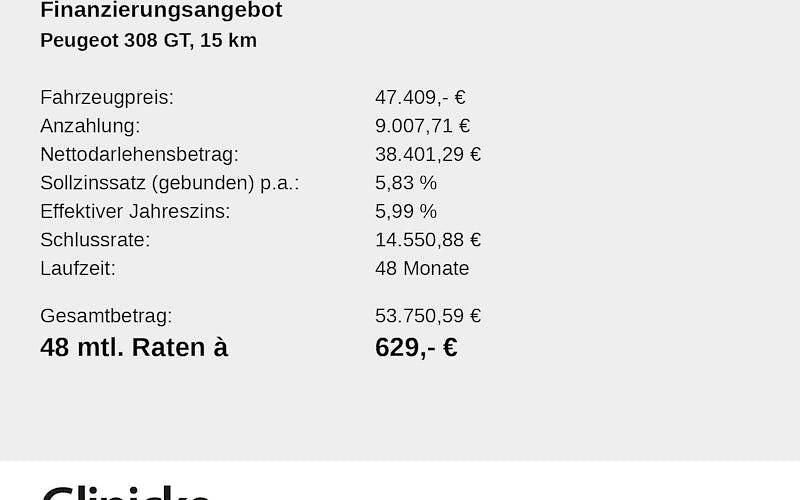 Neu Peugeot 308 SW GT 145 PS (106 kW) 2026 Schwarz Kombi