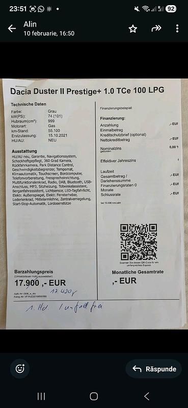 Gebraucht Dacia Duster Prestige 101 PS (74 kW) 2021 Grau SUV