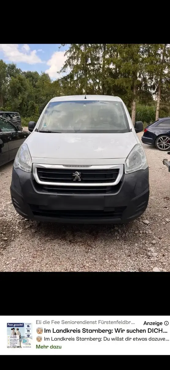 Gebraucht Peugeot Partner Avantage 99 PS (72 kW) 2016 Weiß Van / Kleinbus