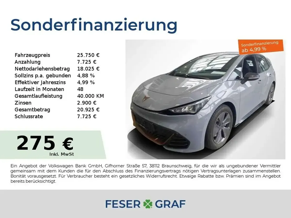 Usata Cupra Born 150 kW (204 CV) 2024 Grigio Utilitaria