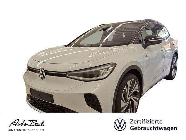 Weiß (gletscherweiß metallic/schwarz) Gebraucht 2025 VW ID.4 GTX SUV | 47.440 € (Etwas zu teuer) - Bild 1/4