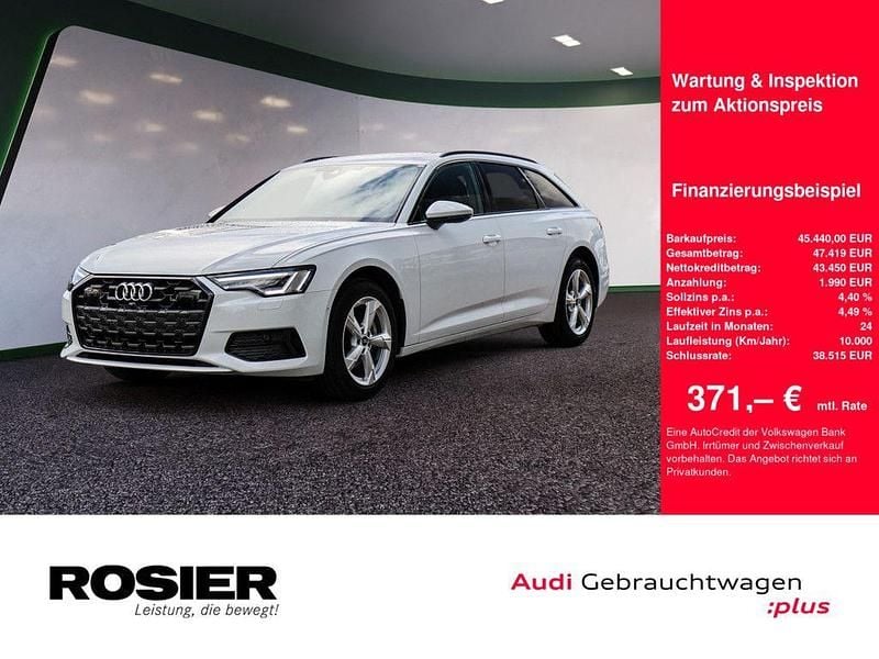Gletscherweiß metallic Gebraucht 2024 Audi A6 Advanced Plus Kombi | 45.440 € (Fairer Preis) - Bild 1/4