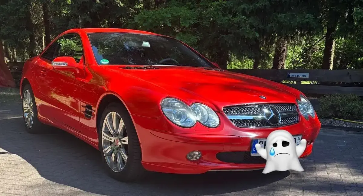 Gebraucht Mercedes SL500 306 PS (225 kW) 2003 Rot Cabrio