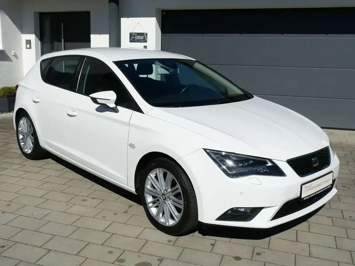 Usata Seat Leon I-Tech 125 CV (91 kW) 2015 Bianco Berlina