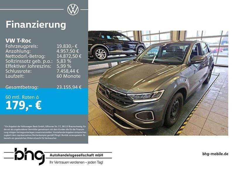 Gebraucht VW T-Roc Basis 110 PS (80 kW) 2022 Grau SUV