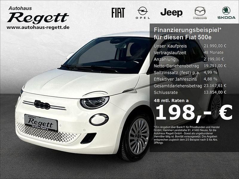 Gebraucht Fiat 500e Basis 86 kW (118 PS) 2023 Arktis weiß) (weiss Kleinwagen