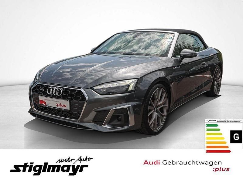 Daytonagrau perleffekt verdeck schwarz (metallic) Gebraucht 2023 Audi A5 Cabriolet S-Line Cabrio | 45.940 € (Fairer Preis) - Bild 1/4