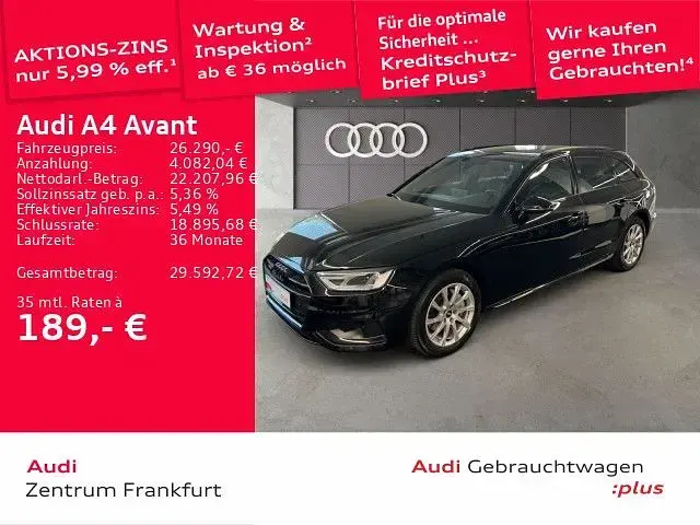 Gebraucht Audi A4 Ambiente 204 PS (150 kW) 2022 Mythosschwarz metallic Kombi